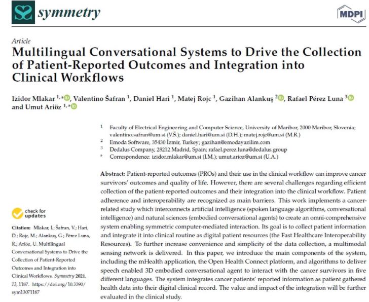 Another collaborative scientific dissemination from PERSIST H2020 Team